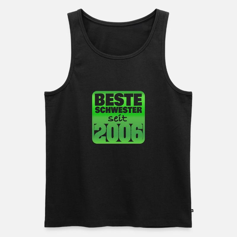Schwester 2006 - Männer Premium Bio Tank Top - Schwarz