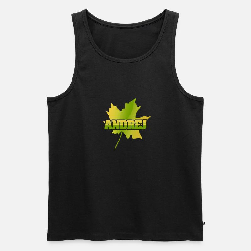 Andrej als Andrej - Männer Premium Bio Tank Top - Schwarz