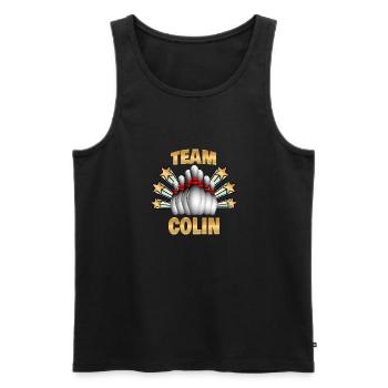 Geschenk für Colin - Männer Premium Bio Tank Top - Schwarz - Vorne - AI Model Male 178 light (178cm)