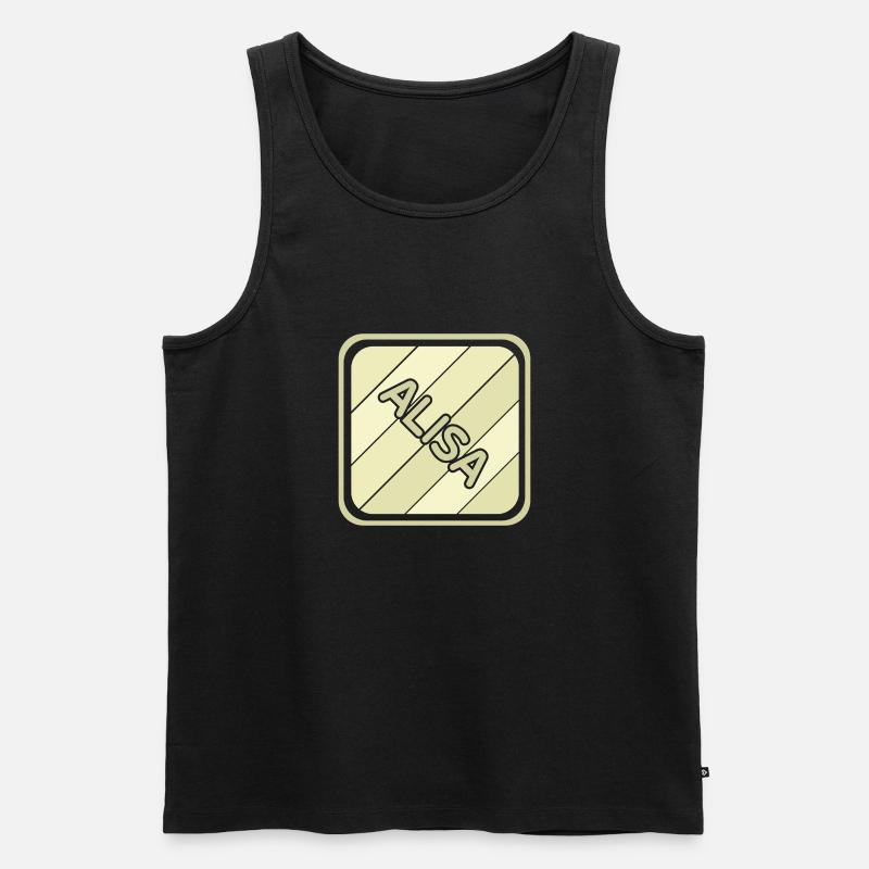 Alisa als Mädchenname - Männer Premium Bio Tank Top - Schwarz