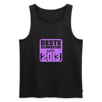 Geschwister 2013 - Männer Premium Bio Tank Top - Schwarz - Vorne - Michal (187cm)