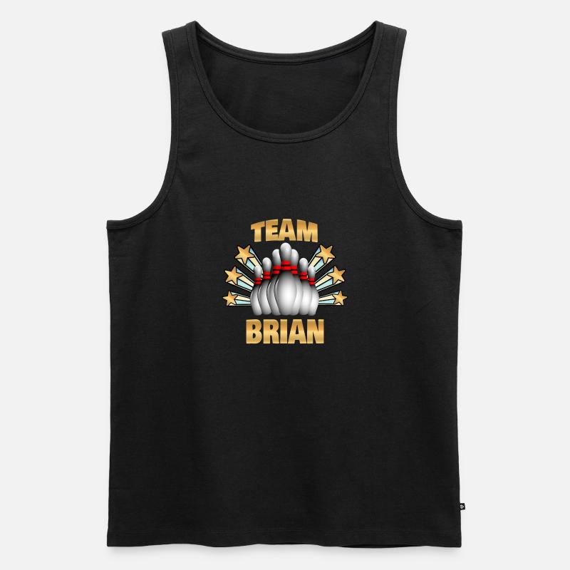 Bowling Brian - Männer Premium Bio Tank Top - Schwarz
