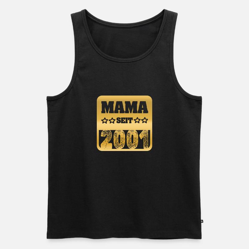Mama 2001 - Männer Premium Bio Tank Top - Schwarz