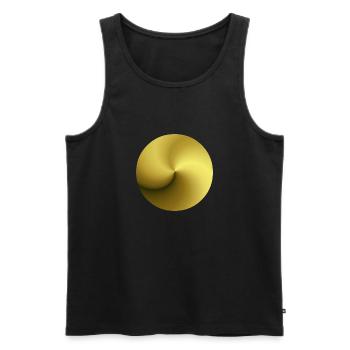 Circle gold gift idea golden round 3D - Men's Premium Organic Tank Top - black - Front - AI Model Male 178 light (178cm)