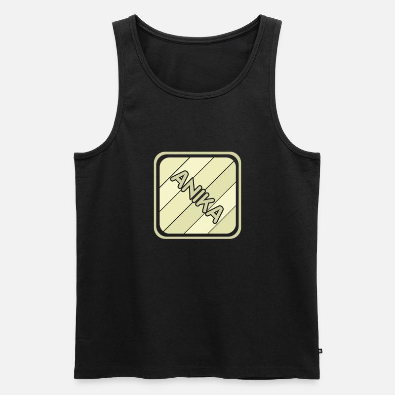 Mädchenname Anika - Männer Premium Bio Tank Top - Schwarz