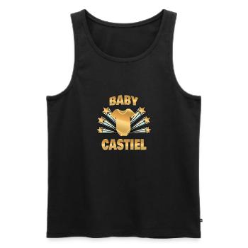 Castiel als Geburt - Männer Premium Bio Tank Top - Schwarz - Vorne - AI Model Male 178 light (178cm)