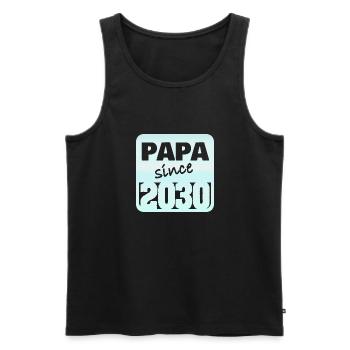 2030 - Men's Premium Organic Tank Top - black - Front - AI Model Male 178 light (178cm)
