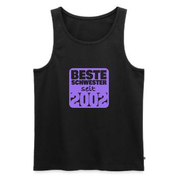 2002 - Men's Premium Organic Tank Top - black - Front - AI Model Male 178 light (178cm)
