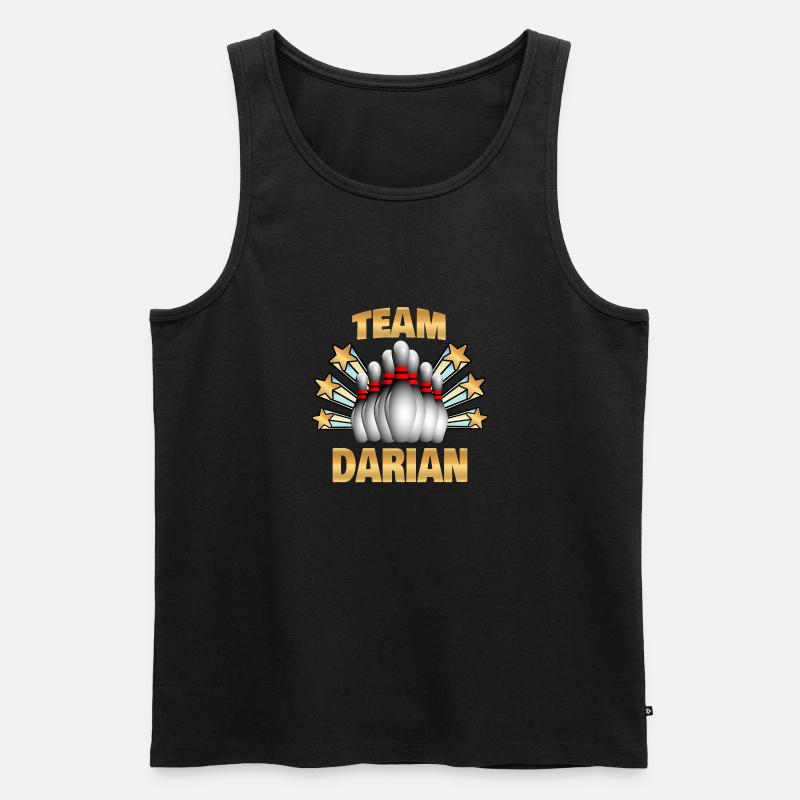 Darian als Bowling - Männer Premium Bio Tank Top - Schwarz