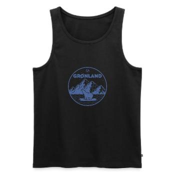 Grönländische Kunst Grönland Dänemark - Männer Premium Bio Tank Top - Schwarz - Vorne - Michal (187cm)