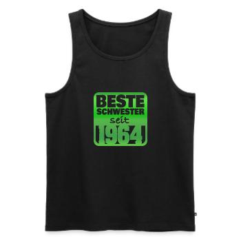 1964 - Männer Premium Bio Tank Top - Schwarz - Vorne - AI Model Male 178 light (178cm)