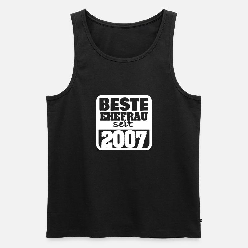 Frau 2007 - Männer Premium Bio Tank Top - Schwarz