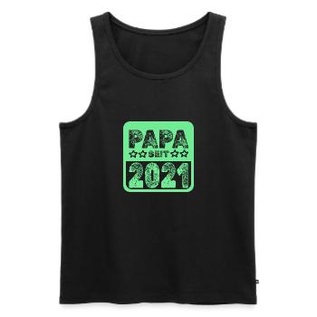 seit 2021 - Männer Premium Bio Tank Top - Schwarz - Vorne - AI Model Male 178 light (178cm)