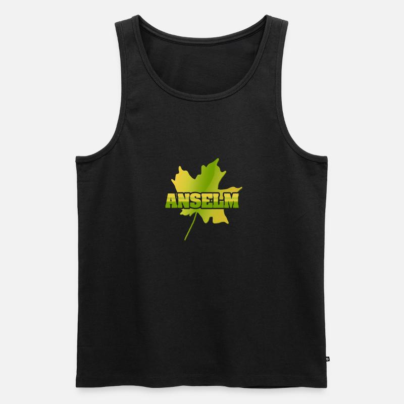 Anselm Anselm - Männer Premium Bio Tank Top - Schwarz