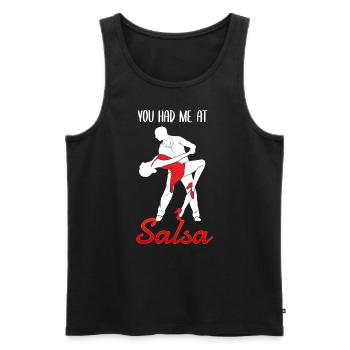 You Had Me At Salsa Dancing Dancers - Men's Premium Organic Tank Top - black - Front - AI Model Male 178 light (178cm)