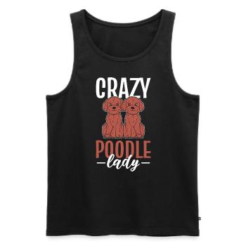 Crazy Poodle Lady Breeders - Débardeur bio Premium Homme - noir - Devant - AI Model Male 178 light (178cm)