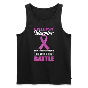 Epilepsy Warrior Epileptologist - Men's Premium Organic Tank Top - black - Front - AI Model Male 178 light (178cm)