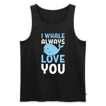 I Whale Always Love You Water Biologist - Men's Premium Organic Tank Top - black - Front - Michal (187cm)