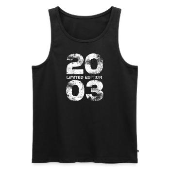 Limited Edition 2003, Geburtstag Geschenk - Männer Premium Bio Tank Top - Schwarz - Vorne - AI Model Male 178 light (178cm)