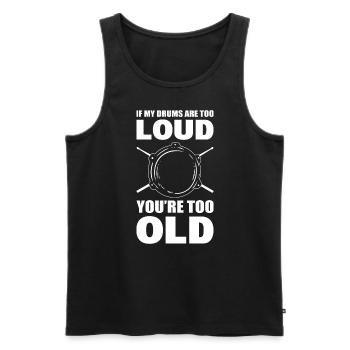 Lustiges Trommeln Schlagzeuger - Männer Premium Bio Tank Top - Schwarz - Vorne - Michal (187cm)