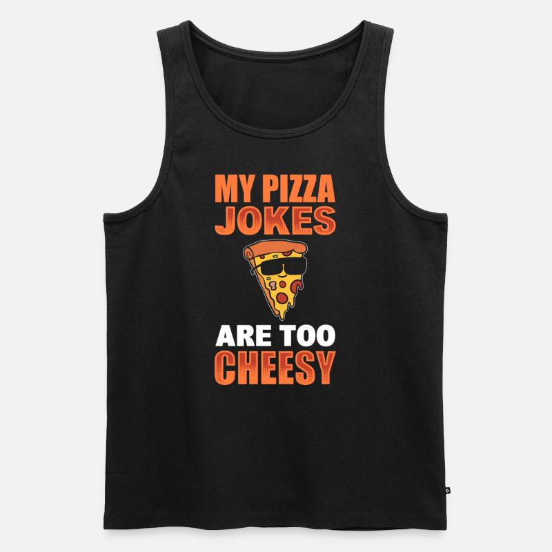 Pizzawitze Pizzabote - Männer Premium Bio Tank Top - Schwarz
