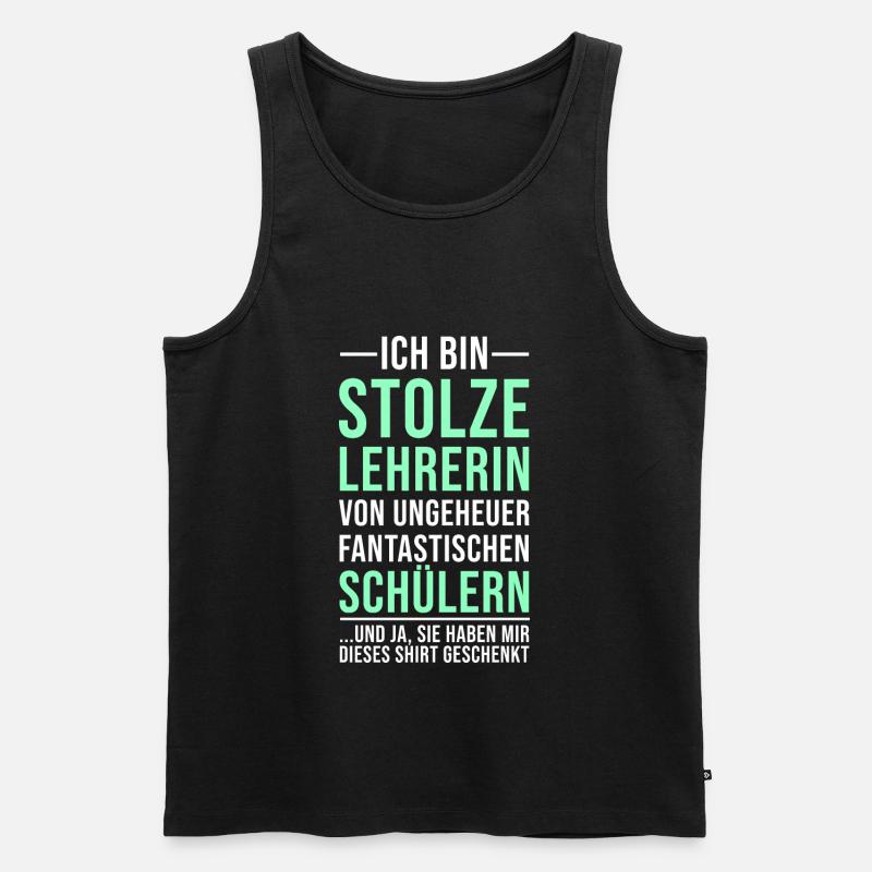 Lehrerin Abschiedsgeschenk Lustige Geschenkidee - Männer Premium Bio Tank Top - Schwarz