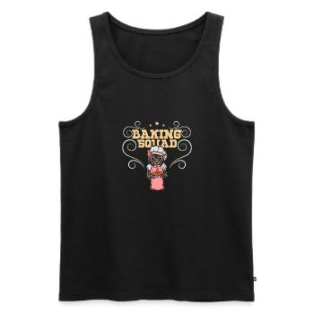 Katze Dessert Konditorei Backen Geschenk - Männer Premium Bio Tank Top - Schwarz - Vorne - Michal (187cm)