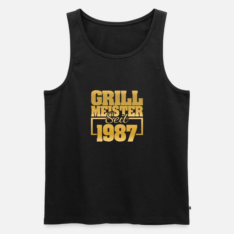 Grillen 1987 - Männer Premium Bio Tank Top - Schwarz