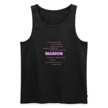 Sprüche Marion - Männer Premium Bio Tank Top - Schwarz - Vorne - Michal (187cm)