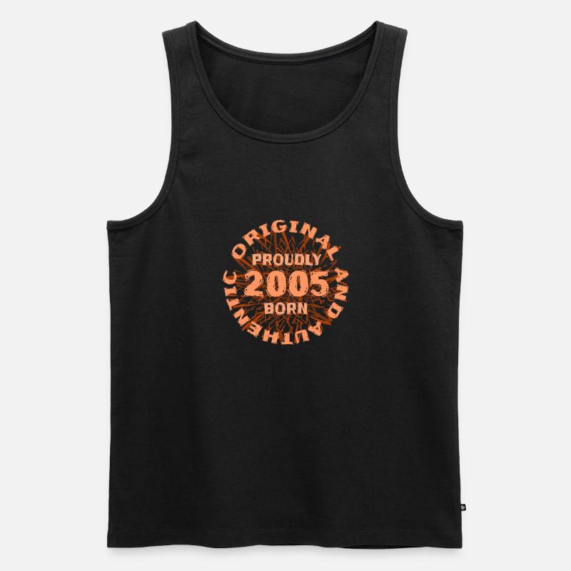 100 2005 - Männer Premium Bio Tank Top - Schwarz