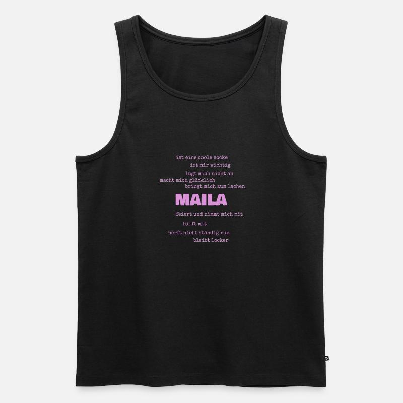 Geschenk für Maila - Männer Premium Bio Tank Top - Schwarz