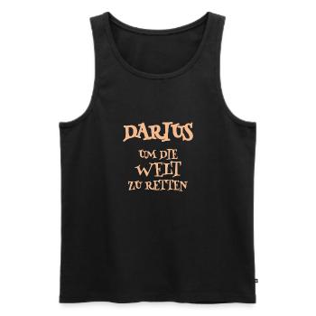 Darius - Débardeur bio Premium Homme - noir - Devant - Michal (187cm)