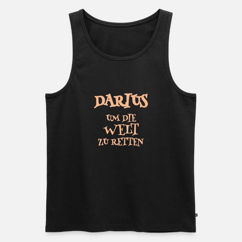 Darius - Men's Premium Organic Tank Top - black