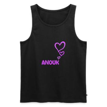 Geschenk für Anouk - Männer Premium Bio Tank Top - Schwarz - Vorne - AI Model Male 178 light (178cm)