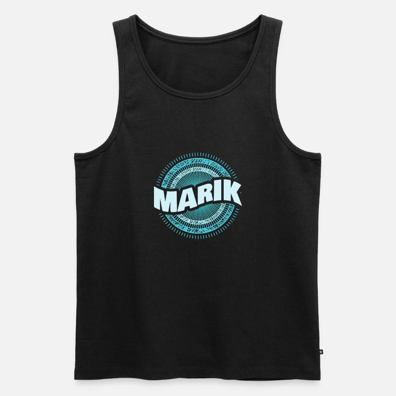 Geschenkidee Marik - Männer Premium Bio Tank Top - Schwarz
