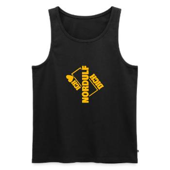 Couple Nordulf - Männer Premium Bio Tank Top - Schwarz - Vorne - Michal (187cm)