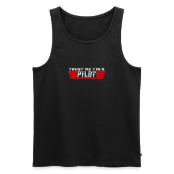 Drone Drones Drone Flight Drone Pilot - Men's Premium Organic Tank Top - black - Front - AI Model Male 178 light (178cm)