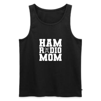 Ham Radio Mom Women Radio Lover Network Operator - Men's Premium Organic Tank Top - black - Front - Michal (187cm)