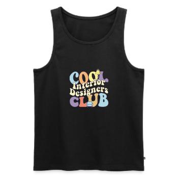 Cool Interior Designer Club Interior Design Squad - Men's Premium Organic Tank Top - black - Front - AI Model Male 178 light (178cm)