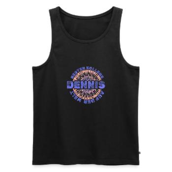 Vorname Dennis - Männer Premium Bio Tank Top - Schwarz - Vorne - Michal (187cm)