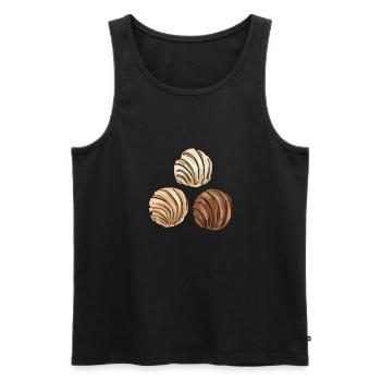 Concha Hispanic Mexikanisch Pan Dulce - Männer Premium Bio Tank Top - Schwarz - Vorne - Michal (187cm)