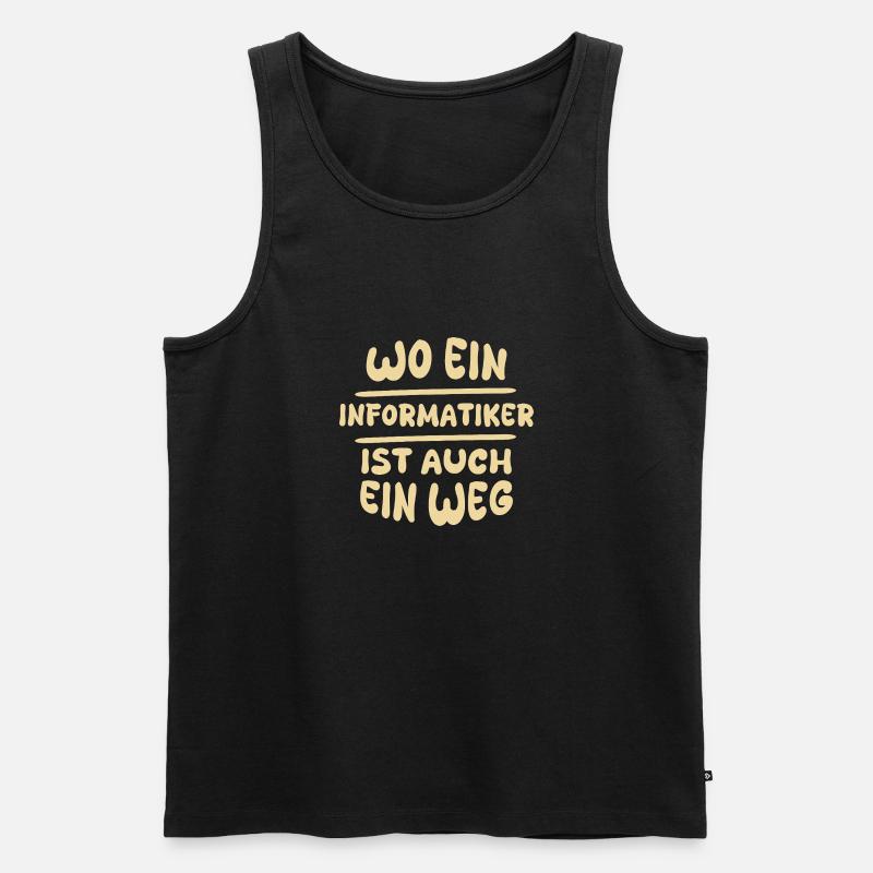 Gift for Computer Scientist - Men's Premium Organic Tank Top - black
