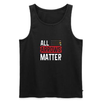 Lustiger Bogensport Spruch Bogenschießen - Männer Premium Bio Tank Top - Schwarz - Vorne - Michal (187cm)