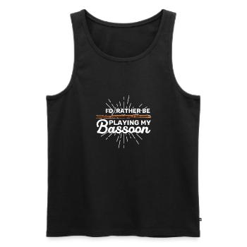 Orchester Bassoon Blasinstrument Fagott - Männer Premium Bio Tank Top - Schwarz - Vorne - AI Model Male 178 light (178cm)