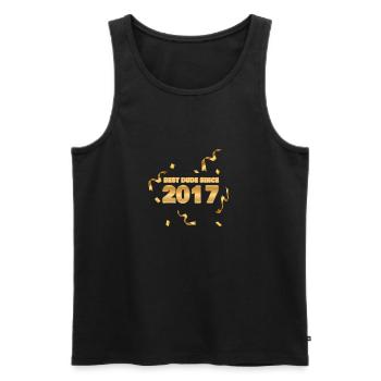 Jahr 2017 - Männer Premium Bio Tank Top - Schwarz - Vorne - AI Model Male 178 light (178cm)