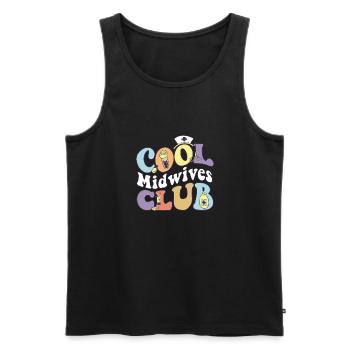 Cool Midwives Club Doula Squad Sage-femme - Débardeur bio Premium Homme - noir - Devant - Michal (187cm)