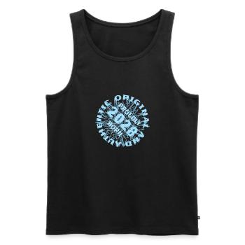 Game 2028 - Men's Premium Organic Tank Top - black - Front - AI Model Male 178 light (178cm)