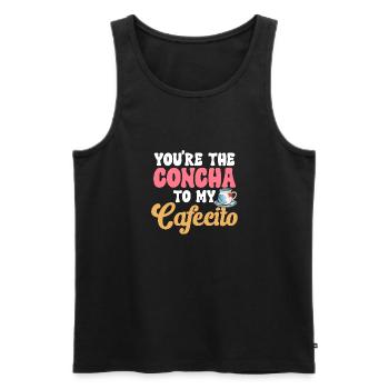 Concha Hispanique Mexicain Pan Dulce - Débardeur bio Premium Homme - noir - Devant - Michal (187cm)