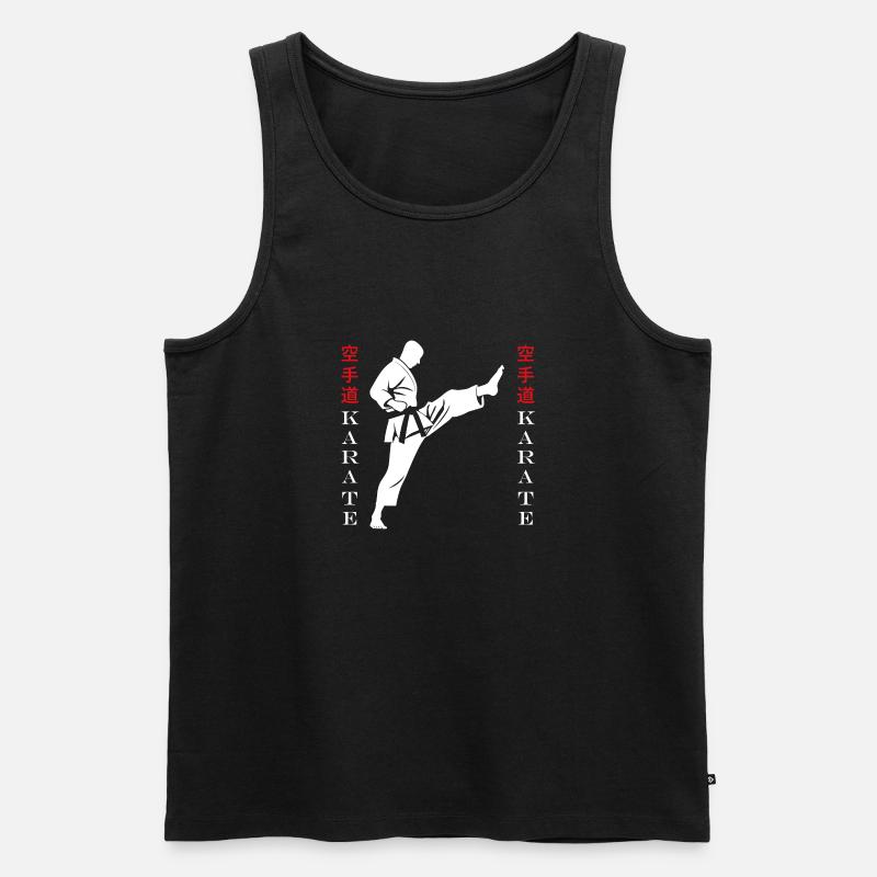 Karate - Männer Premium Bio Tank Top - Schwarz