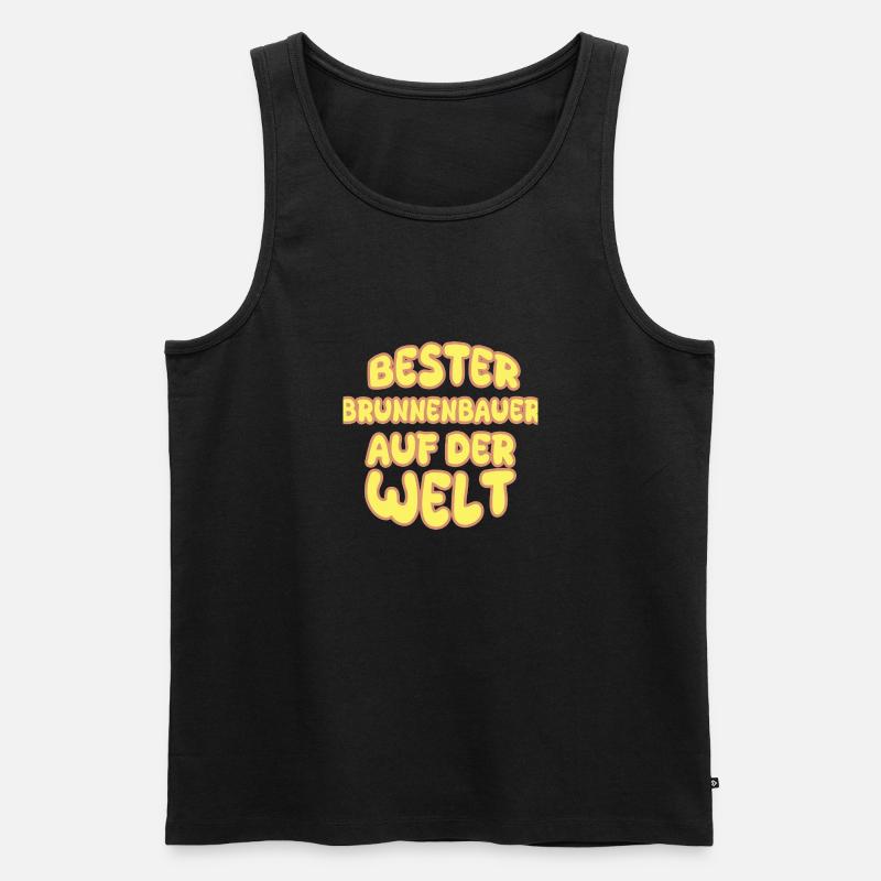 Berufung Brunnenbauer - Männer Premium Bio Tank Top - Schwarz